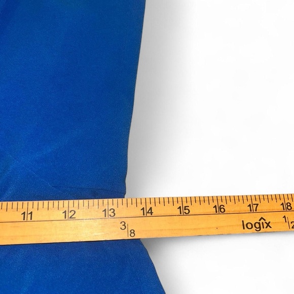 HALSTON HERITAGE Notched Strapless Gown Blue Size 4 - Picture 6 of 9